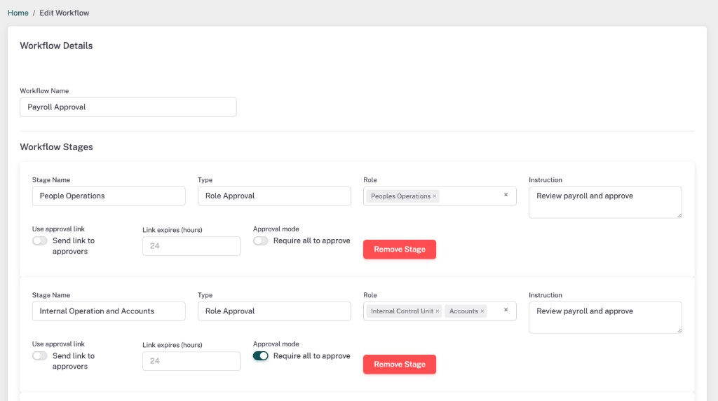 Pax HR Approval Workflows